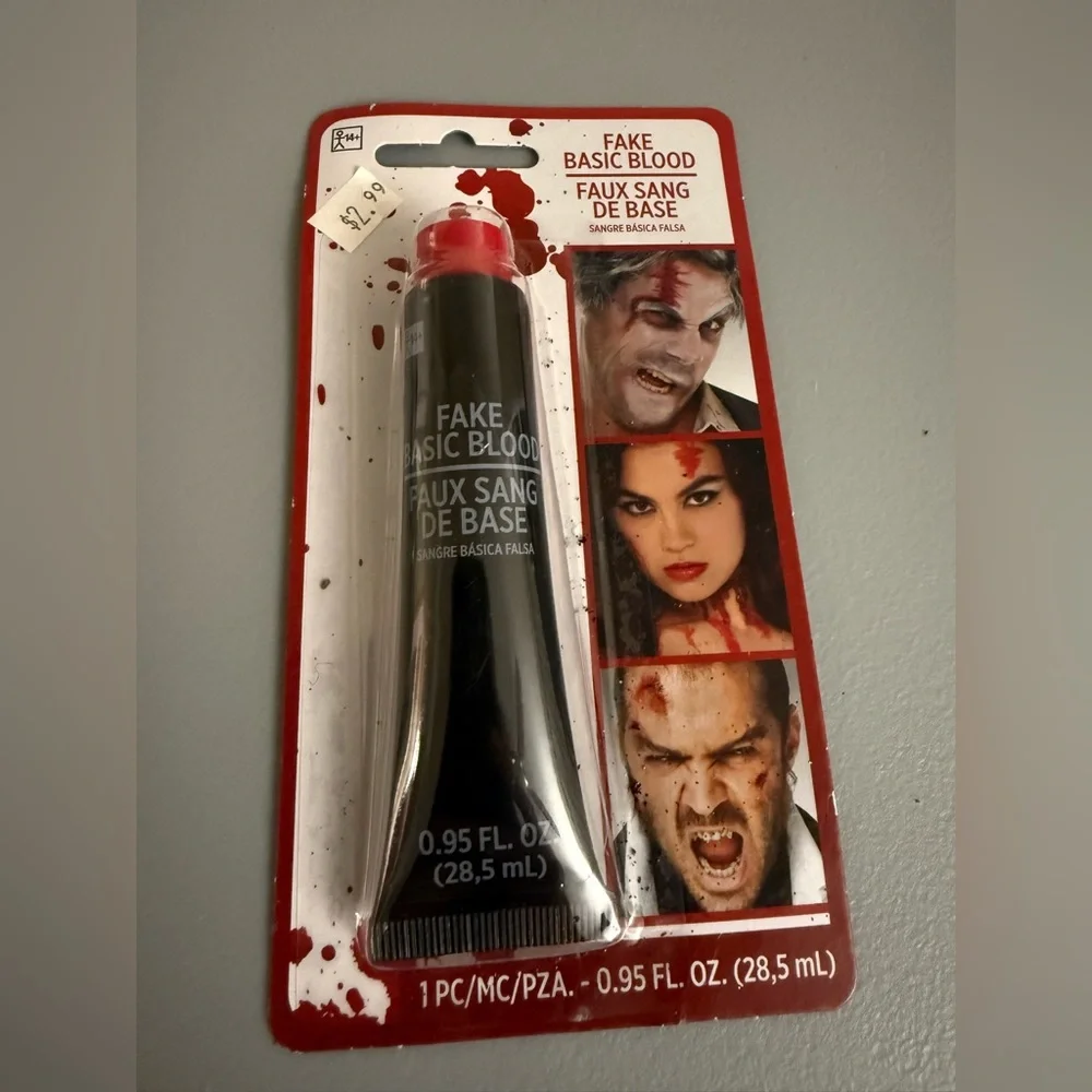 Halloween Make up Kit 7 pc Harley Quinn. Temp Tattoo Sticker Fake Blood & Scar.